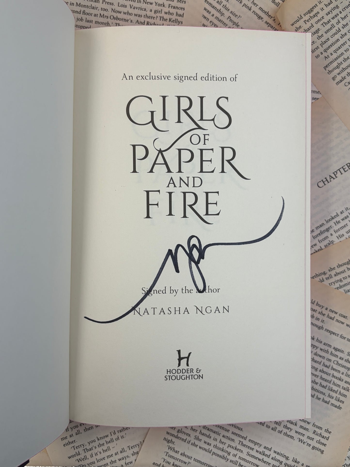 GIRLS OF PAPER AND FIRE - NATASHA NGAN - SIGNED EXCLUSIVE HARDBACK