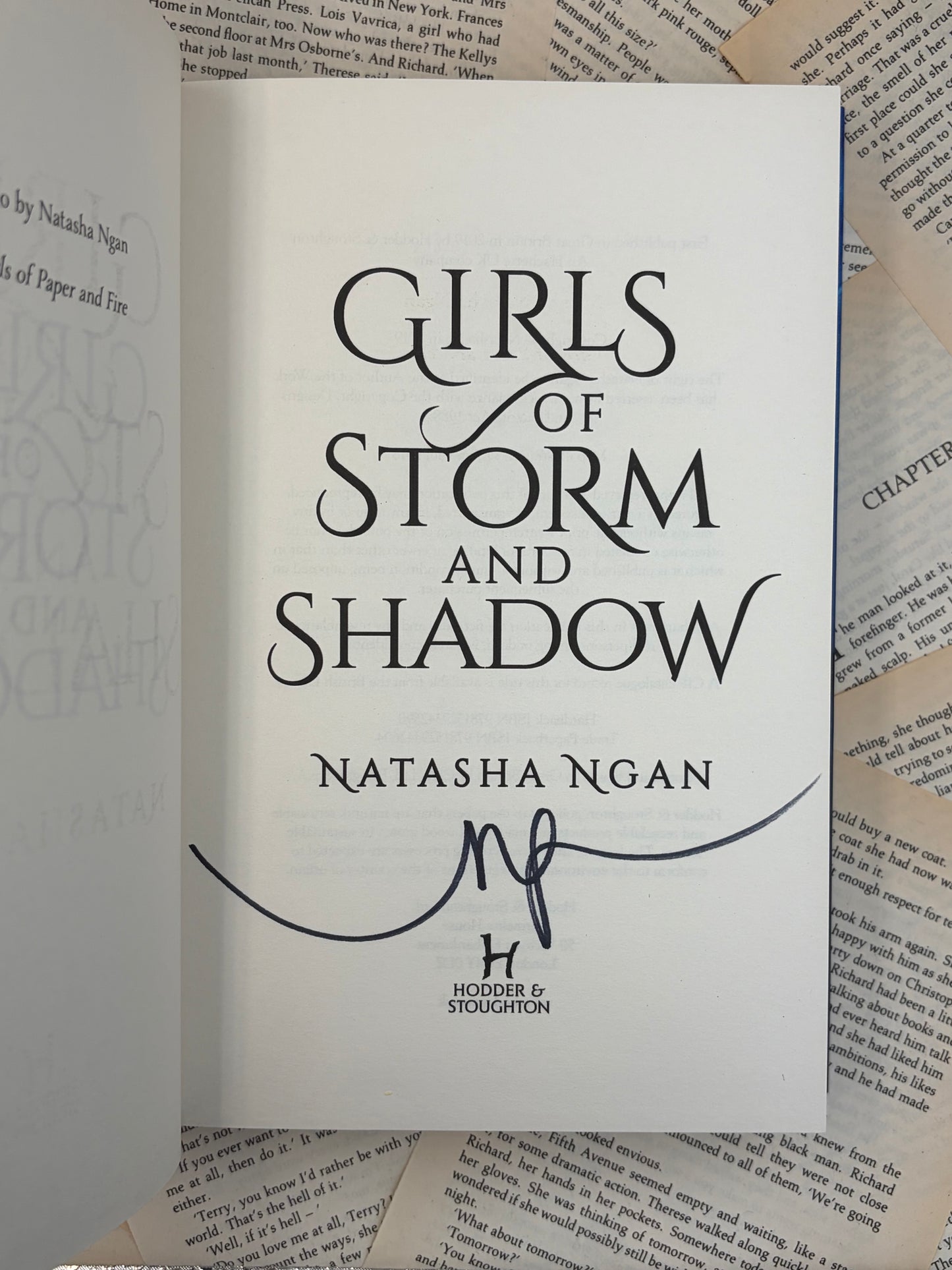 GIRLS OF STORM AND SHADOW - NATASHA NGAN - SIGNED HARDBACK
