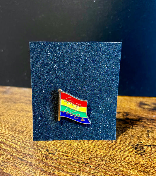 PRIDE LOVE FLAG PIN BADGE