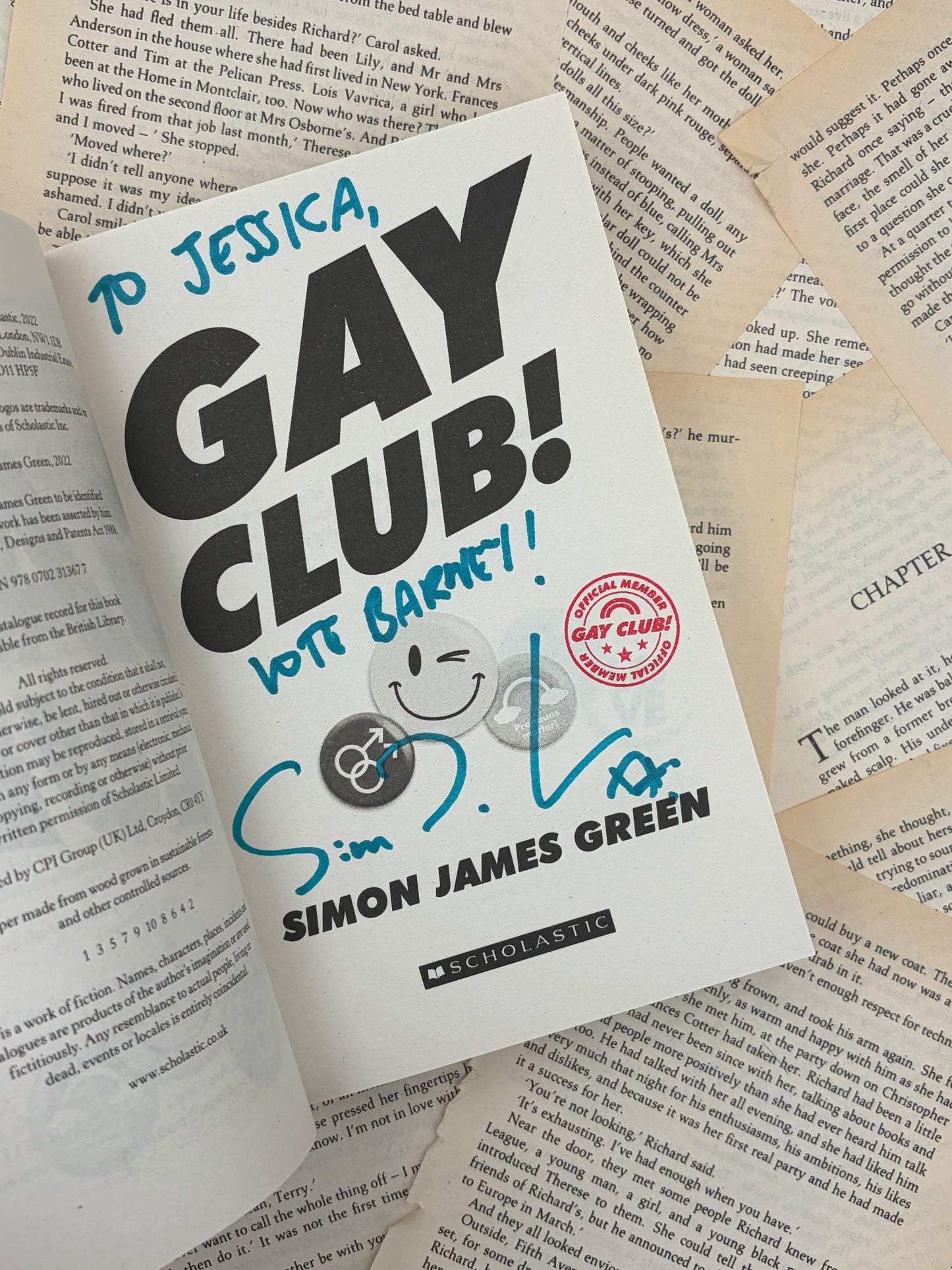 GAY CLUB - SIMON JAMES GREEN - SIGNED